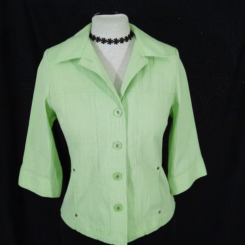 6P Allison Daley 3/4 Sleeve Blouse Jacket Top